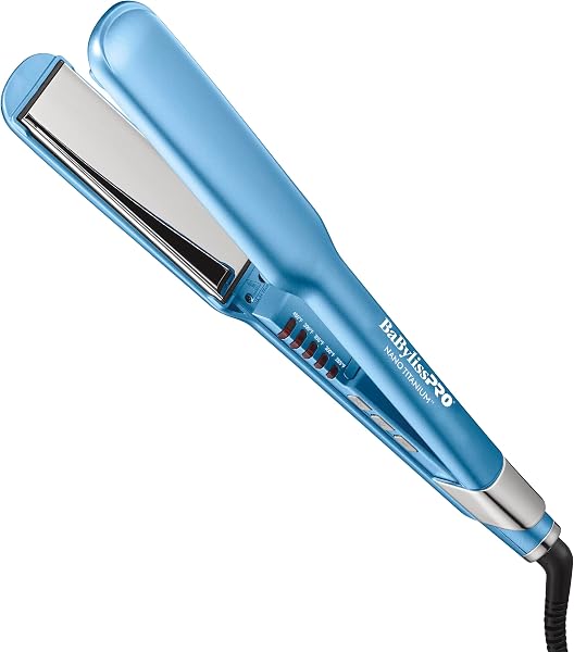 BabylissPRO Nano Titanium Ultra-Sleek Hair Straightener, Flat Iron for All Hair Types
