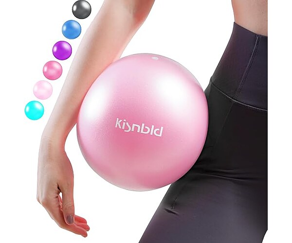 kisnbld 9 Inch Pilates Ball, Small Exercise Ball for Core and Physical Therapy