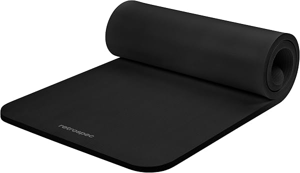 Retrospec Solana Yoga Mat 1 inch Thick w/Nylon Strap for...