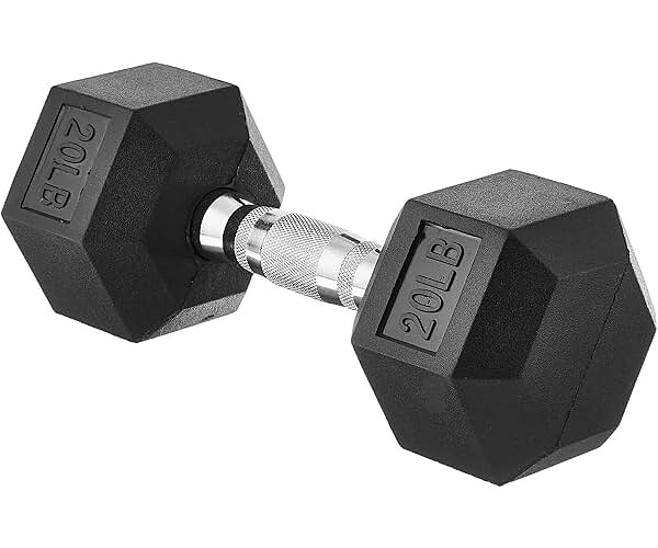 Amazon Basics Rubber Hex Dumbbell Hand Weight