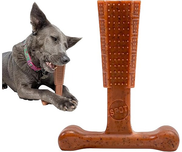 SPOT Bam-Bones Plus T-Bone Dog Chew, Beef, 6 Inch