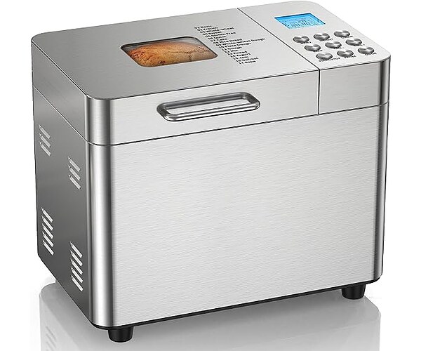 OSIPOTO 2LB Bread Maker, 17 in 1 Automatic Stainless Steel Machine