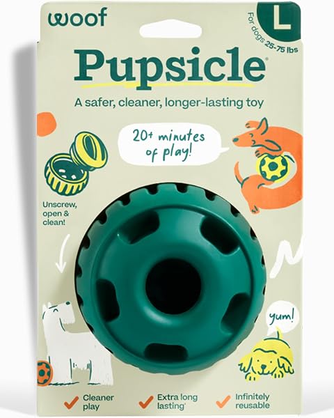 WOOF Pupsicle Interactive Dog Ball Toy for Dogs 25-75 lbs