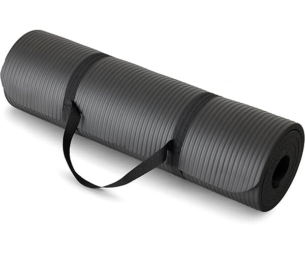 Amazon Basics Extra Thick Exercise Yoga Mat with Carrying Strap
