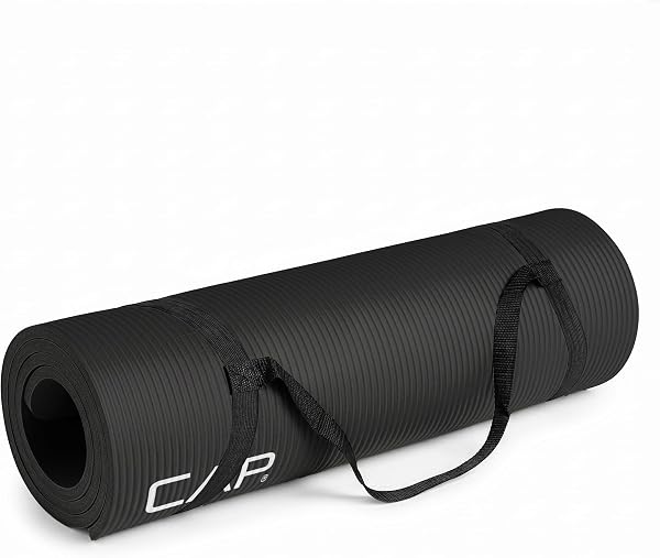 CAP Barbell 1/2-Inch High Density Exercise Yoga Mat with...