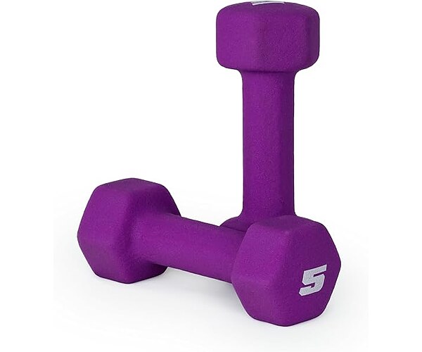 CAP Neoprene Dumbbell Pairs & Sets, Color Series, Non-Slip Grip, Hex Design