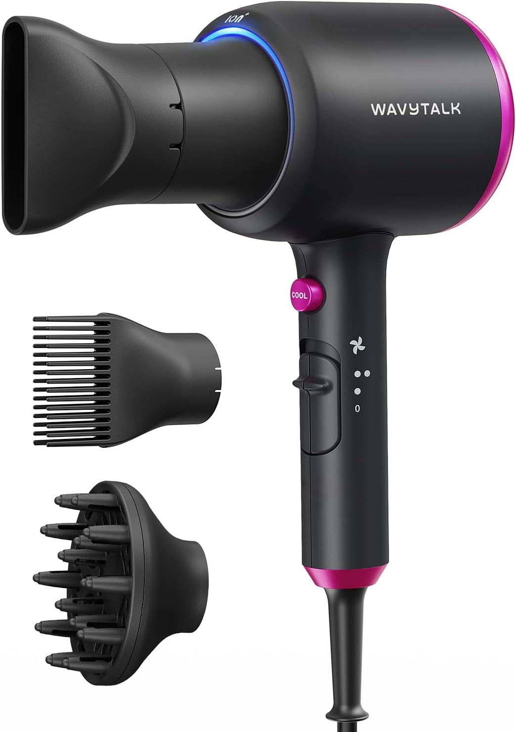 Wavytalk Blown Away Ionic Hair Dryer with Diffuser for...