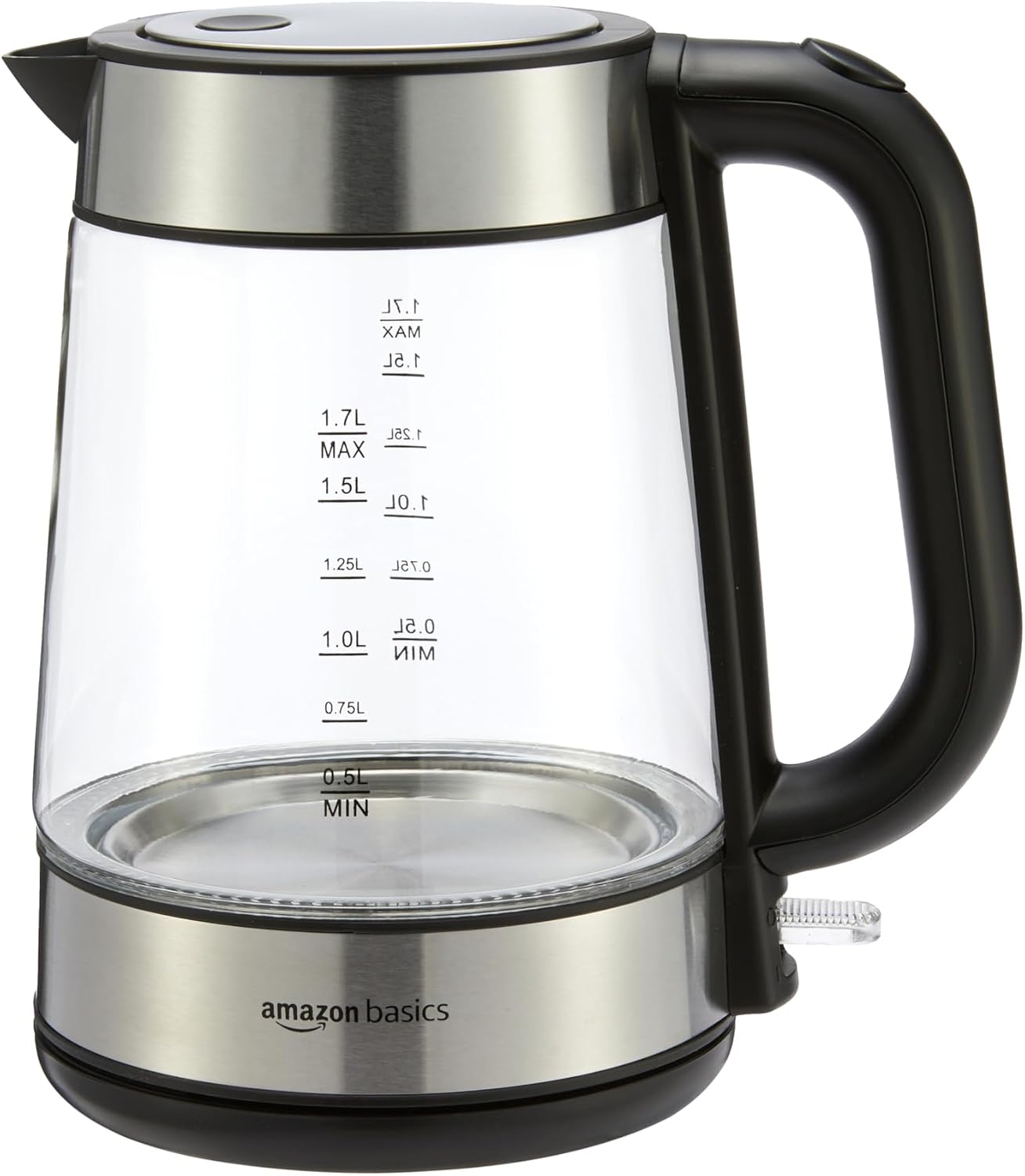 Amazon Basics Electric Kettle with Glass Carafe for Tea and...