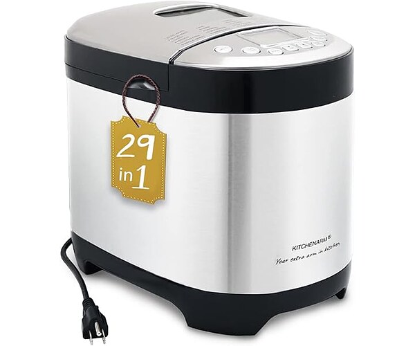 KITCHENARM 29-in-1 SMART Bread Machine 2LB 1.5LB 1LB with Gluten Free Setting