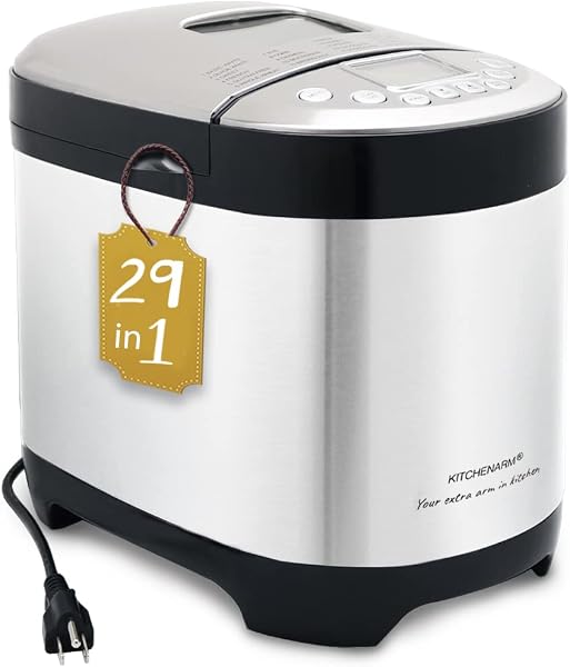 KITCHENARM 29-in-1 SMART Bread Machine 2LB 1.5LB 1LB with...