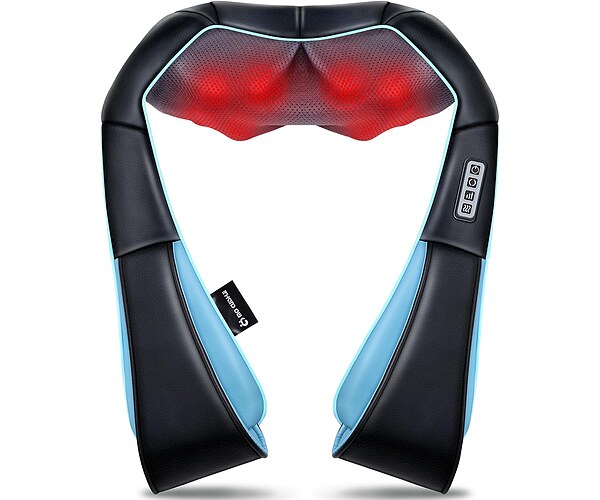 Mo Cuishle Women Men Gifts, Shiatsu Back Shoulder & Neck Massager with Heat | Electric Deep Tissue 4D Kneading Massage, Best Gifts for Mom Dad Wife Husband her Him, Christmas, Birthday (NOT Cordless)