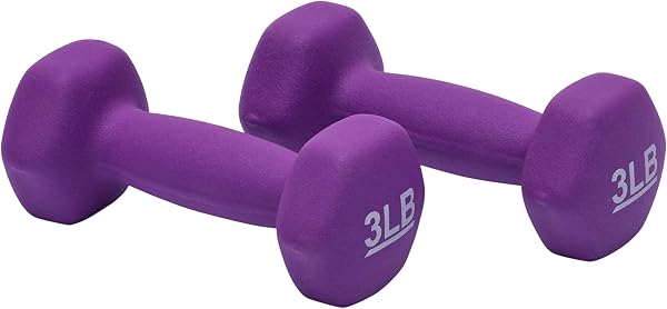 Amazon Basics Neoprene Dumbbell Hand Weights for Exercise...